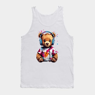 Music Teddy Bear Tank Top